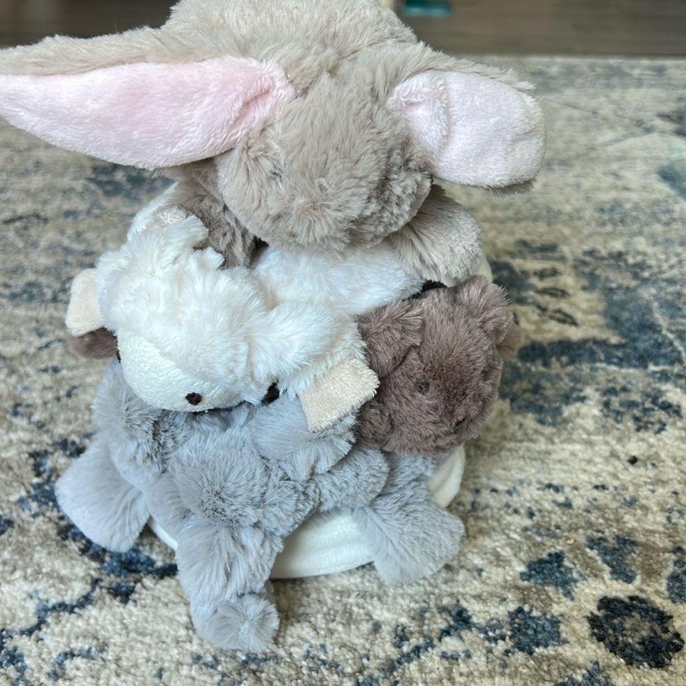 Pottery Barn kids animal stackable plush toy